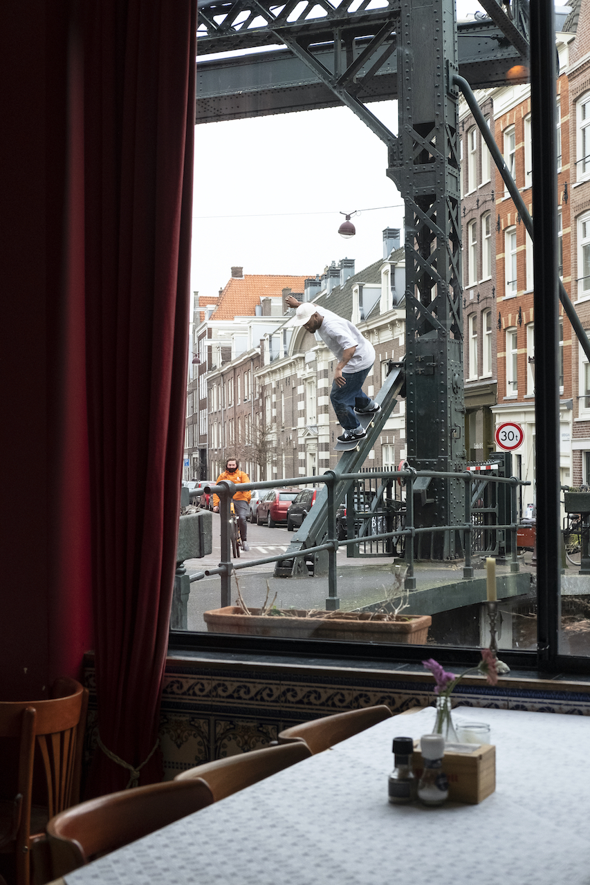 Mitchel Linger dropping in to 5050 in Amsterdam.